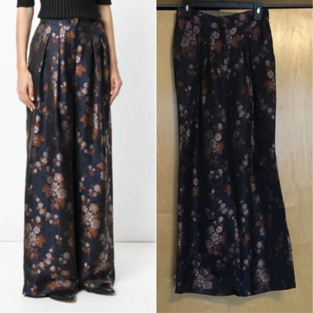 ERIKA CAVALLINI. Wide floral trousers